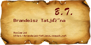 Brandeisz Tatjána névjegykártya